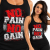 TANK TOP DAMSKI  NA SIŁOWNIĘ  NO PAIN NO GAIN 8